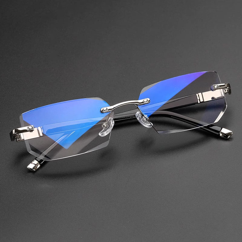 Blue Light Blocking Rimless Reading Glasses for Presbyopia