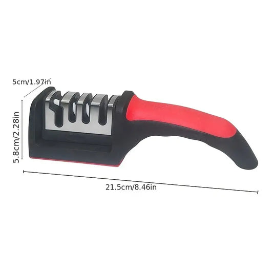 Professional 4-Stage Knife Sharpener: Sharpen Your Knives with Tungsten, Diamond & Ceramic Stones!