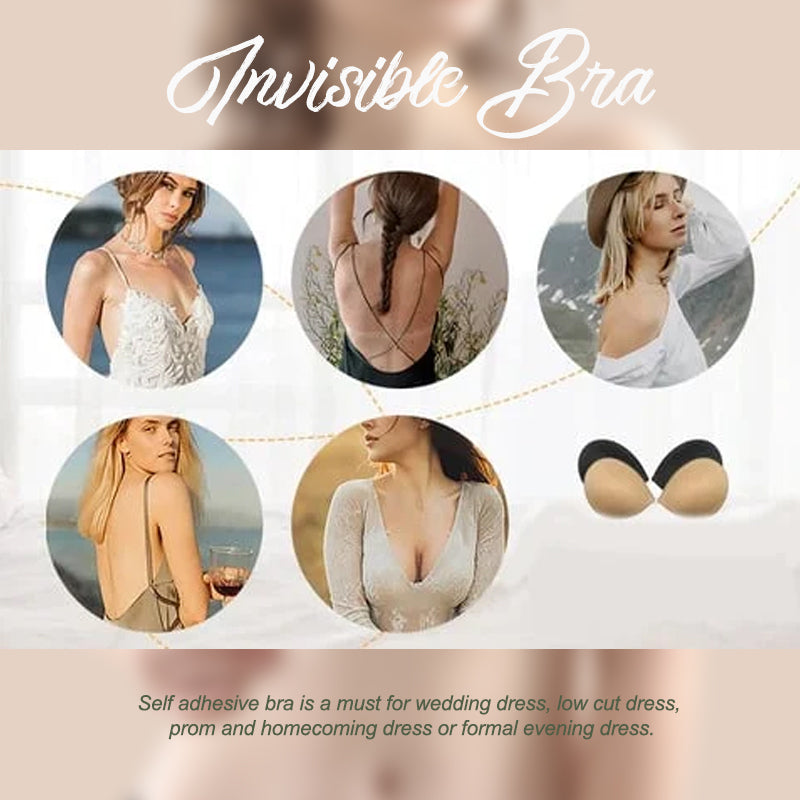 🎄Christmas Promotion-49% OFF🎄ADHESIVE BRA BACKLESS STRAPLESS REUSABLE STICKY INVISIBLE PUSH UP BRA